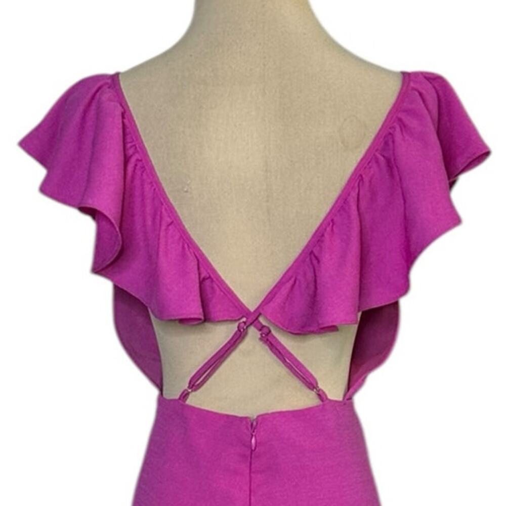 American Threads Fuchsia Ruffled Open Crossed Bac… - image 7